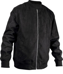 black suede bomber jacket isolated