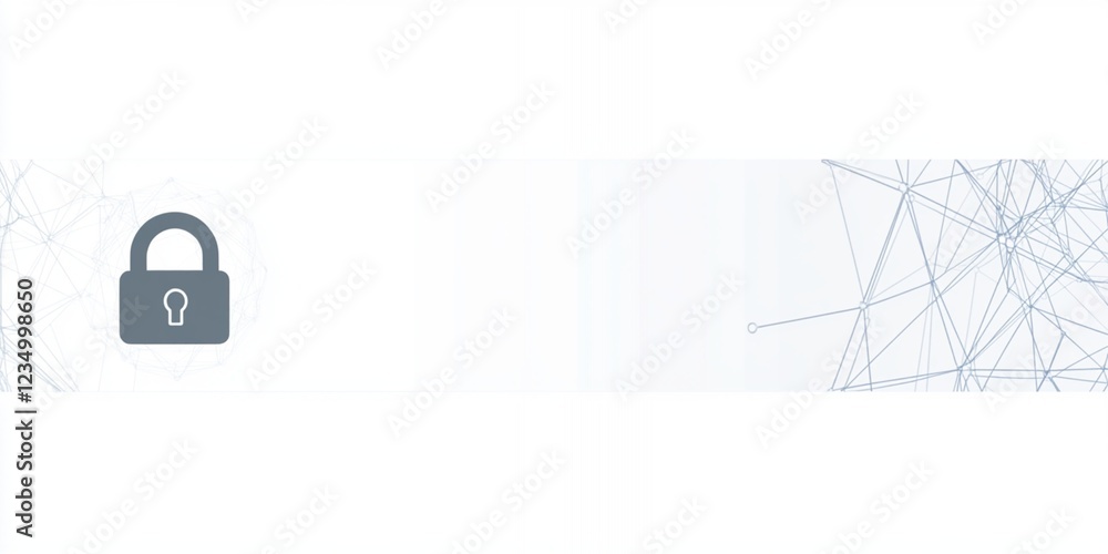 Poster abstract network security padlock digital white background technology graphic design web data safe