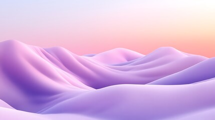 Obraz premium Pastel Purple Abstract Landscape Hills