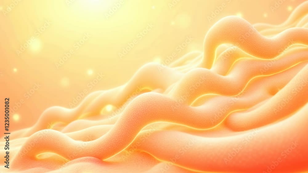 Poster the image is a close up of a pink and orange surface with a lot of curves and lines. the surface app