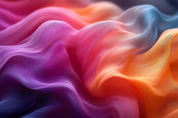 Obraz premium Abstract Colorful Fabric Waves Flowing Smoothly