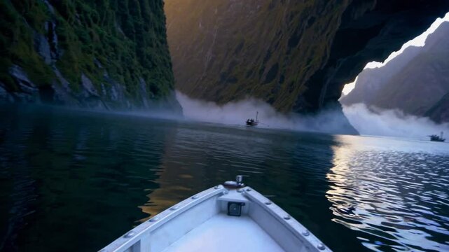 A breathtaking dual-perspective view of New Zealand&rsquo;s natural wonders, Milford Sound and the Waitomo Glowworm Caves. 