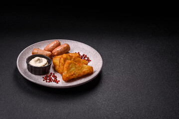 Hash browns with potatoes and onions, salt and spices