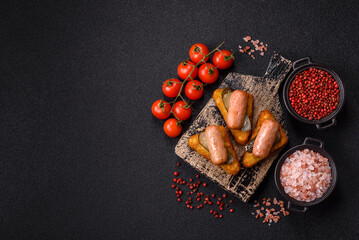 Hash browns with potatoes and onions, salt and spices