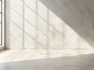Minimalist wall with soft lighting creating an open and airy atmosphere for various activities