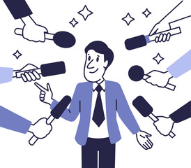 Press Conference: Public Speech and Journalists' Questions.