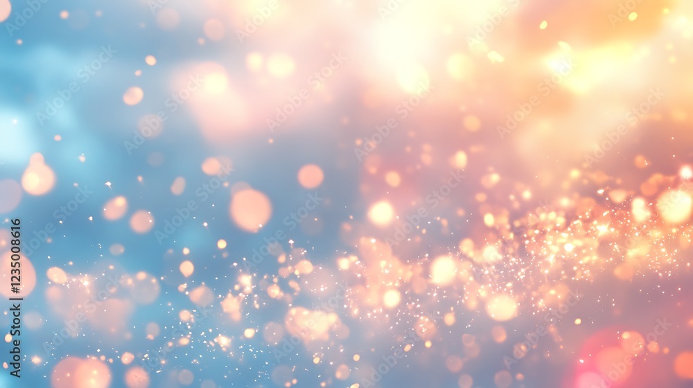 Aufkleber abstract background with sparkling lights and glowing bokeh
