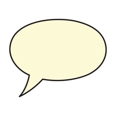 Cartoon speech bubble in comic book style.