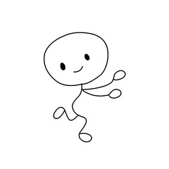 hand drawn doodle stickman