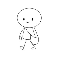 hand drawn doodle stickman