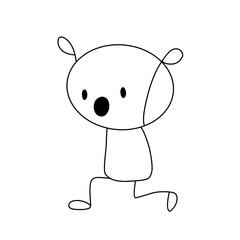 hand drawn doodle stickman