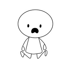 hand drawn doodle stickman