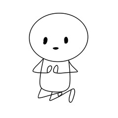 hand drawn doodle stickman