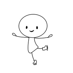 hand drawn doodle stickman