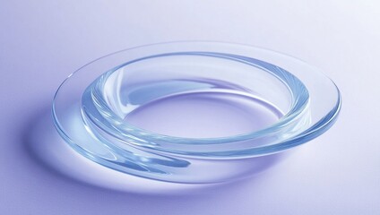 Fototapeta premium Abstract Glass Plate Design Modern Elegant Blue Swirl Texture Background 3d art shape curve shiny