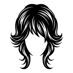 Hair fashion vector silhouette