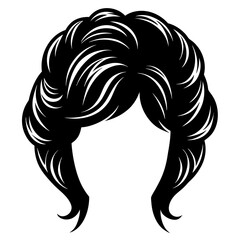 Hair fashion vector silhouette