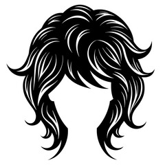 Hair fashion vector silhouette