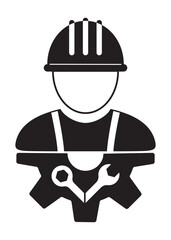 Car mechanic. Worker. Mechanic. Service. Logo. Vector. Illustration