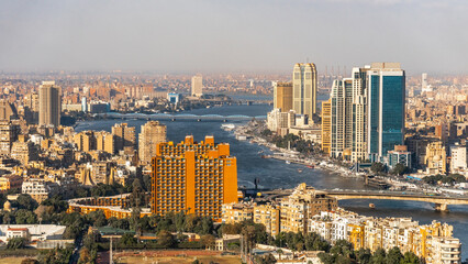 Cityscape of Cairo city. Aerial view
