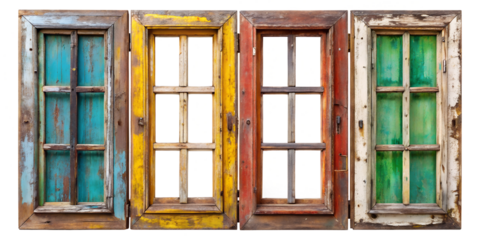 old wooden window with shutters
