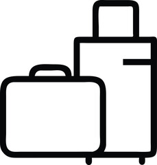 black suitcase icon
