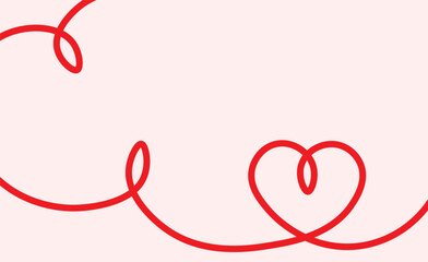 Cute Valentines Day abstract flat illustration. Hand drawn heart shapes, abstract background, valentines day concept for kids education, party, celebration, banner, frame	