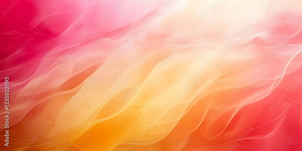 Poster abstract pink orange yellow smooth wave background design art web soft warm calm color fluid image
