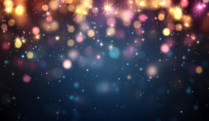 Magical Festive Sparkling Glitter Lights Background Design red glow blur blue pink gold soft shine