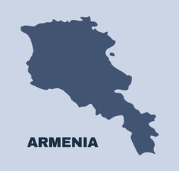 Armenia map simple flat vector