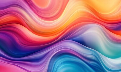 Obraz premium Abstract Colorful Swirling Waves Vibrant Gradient Background Design Digital Art Illustration red hue