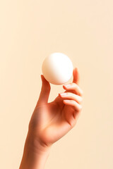 hand with egg, generative AI 