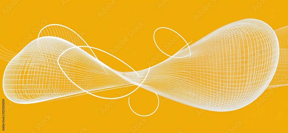 Poster abstract white grid lines dynamic flow orange background modern design digital art graphic resource