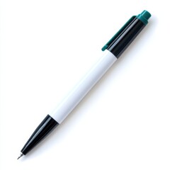 ballpoint pen with retractable tip isolated on white background