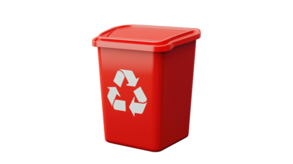 Recycle dustbin symbol on a transparent background. Environmental change, eco friendly, reuse, conservation concept.