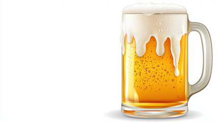 classic beer mug filled with frothy beer, perfect for celebrations and gatherings
