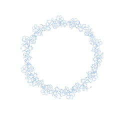 Wedding wreath with flowers.