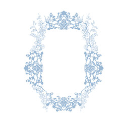 Wedding cardwith flowers