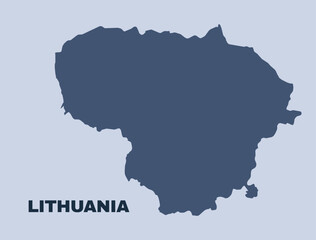 Lithuania map simple flat vector