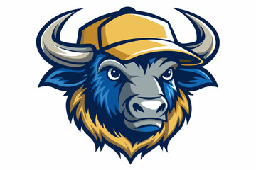 buffalo head with cap logo