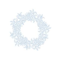 Wedding wreath with flowers.