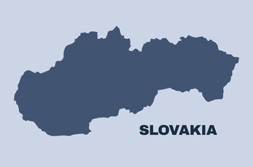 Slovakia map simple flat vector