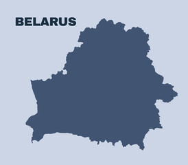 Fototapeta premium Belarus map simple flat vector