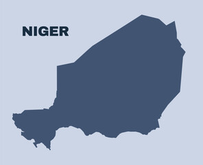 Niger map simple flat vector