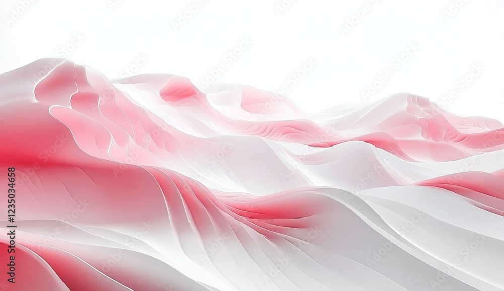 Poster abstract pink white wave background soft elegant design texture pattern art calm curve fluid style