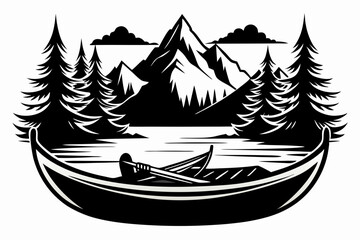 canoe silhouette