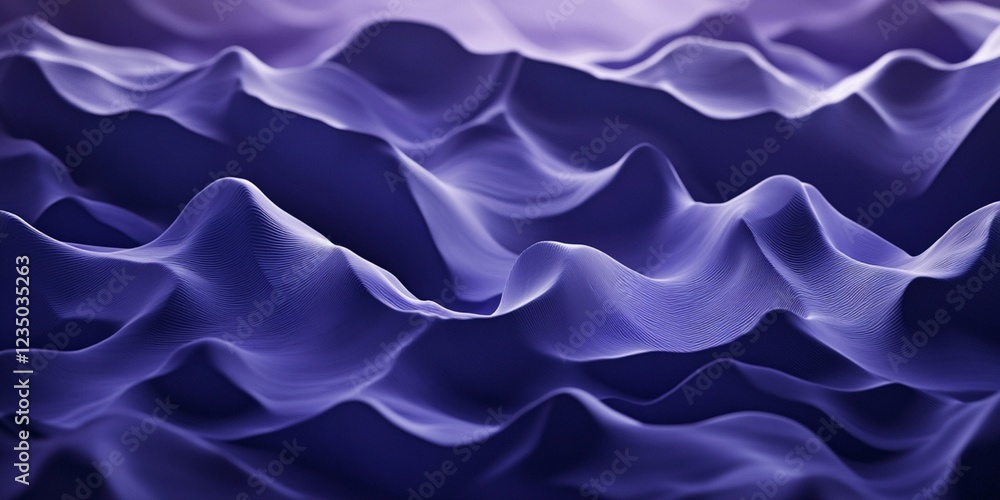 Poster abstract purple waves digital art background texture design elegant smooth flowing 3d render
