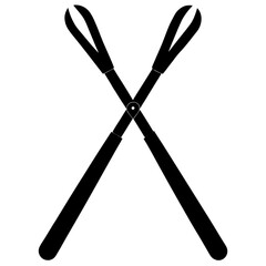  silhouette vector of various knives and sharp tools, scissors tool vector illustration	