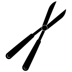  silhouette vector of various knives and sharp tools, scissors tool vector illustration	