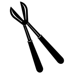  silhouette vector of various knives and sharp tools, scissors tool vector illustration	